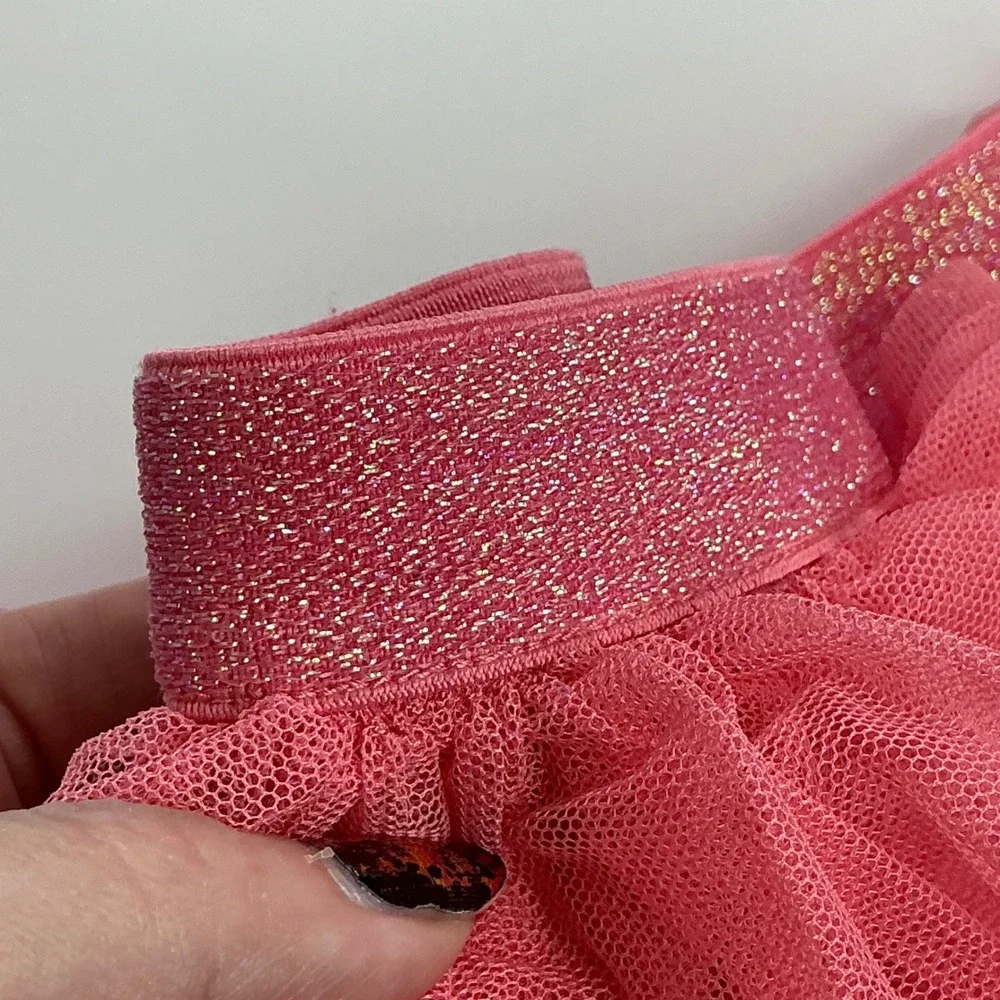The Childrens Place Pink Ombre Tutu Skirt Kids Size 5/6 Tiered Tulle Ruffle